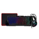 Combo TEROS TE-4063N, teclado multimedia, mouse, headset, mouse pad