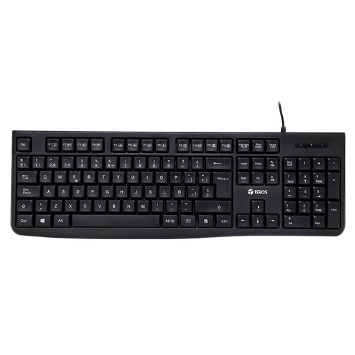 Teclado multimedia Teros, TE-4067S,USB 2.0, Negro