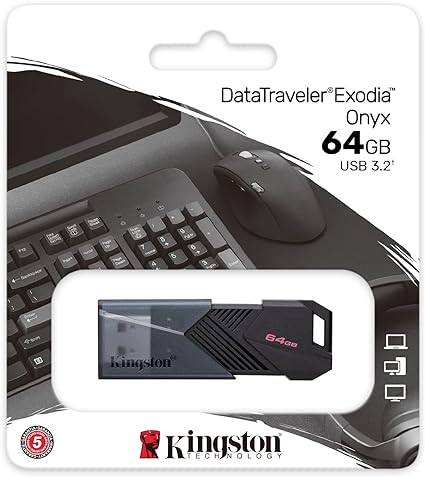 Memoria USB Kingston Exodia ONYX 64GB negro