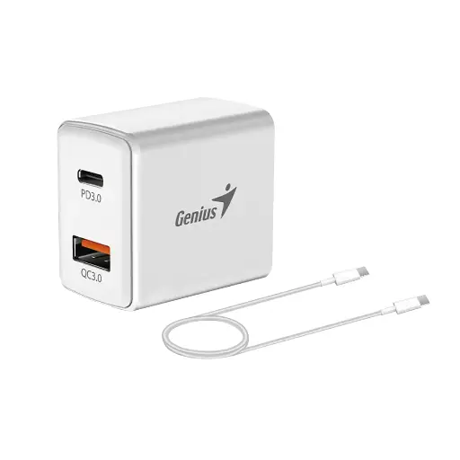 Cargador de pared Genius 20w fast charge + Cable Genius