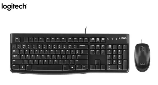 Teclado Logitech + mouse MK 120 USB SP Black